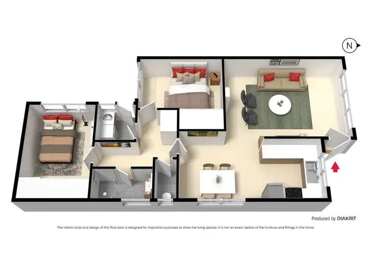 Floorplan of Homely unit listing, 1/36-38 Denbigh Street, Frankston VIC 3199