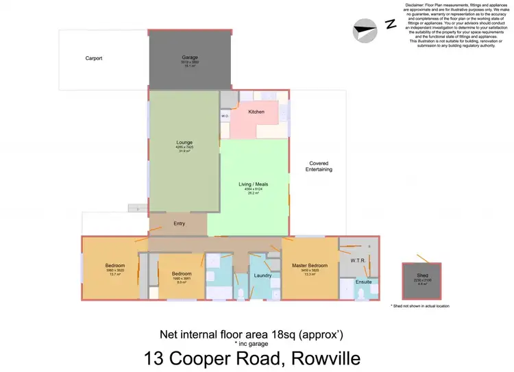 Floorplan of Homely house listing, 13 Cooper Road, Rowville VIC 3178