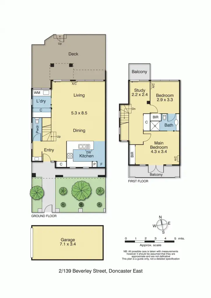 Floorplan of Homely townhouse listing, 2/139 Beverley Street, Doncaster East VIC 3109