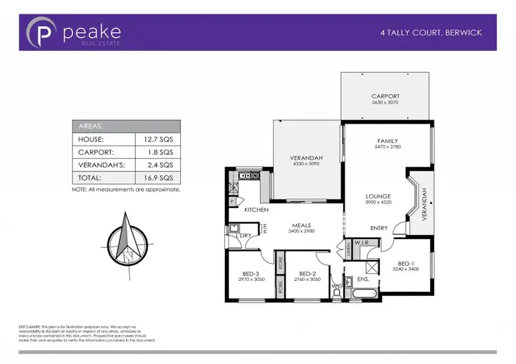Floorplan of Homely house listing, 4 Tally Ct, Berwick VIC 3806