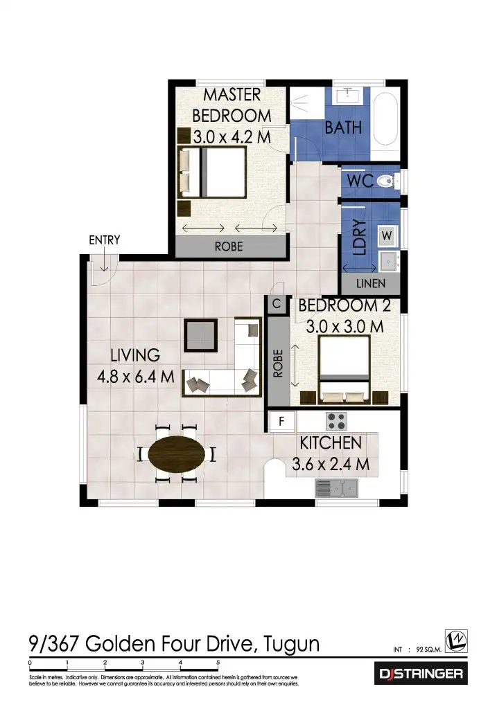 Floorplan of Homely unit listing, 9/367 Golden Four Drive 'Romona', Tugun QLD 4224