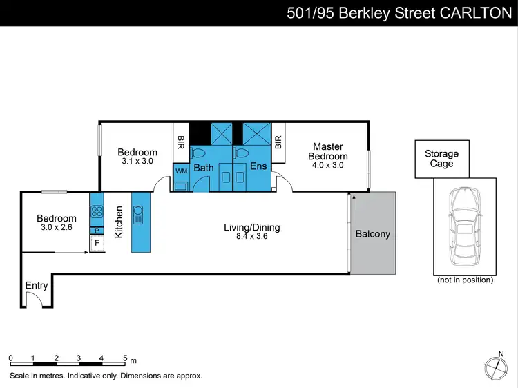 Floorplan of Homely apartment listing, 501/95 Berkeley Street, Carlton VIC 3053