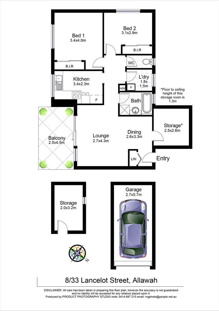Floorplan of Homely unit listing, 8/33 Lancelot Street, Allawah NSW 2218