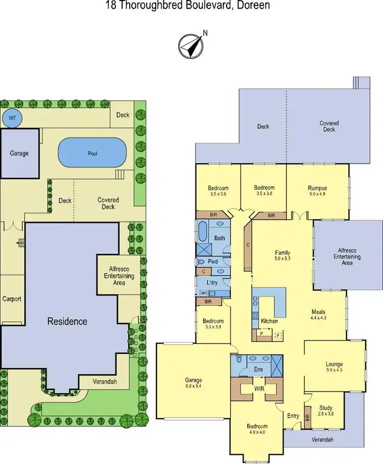 Floorplan of Homely house listing, 18 Thoroughbred Boulevard, Doreen VIC 3754