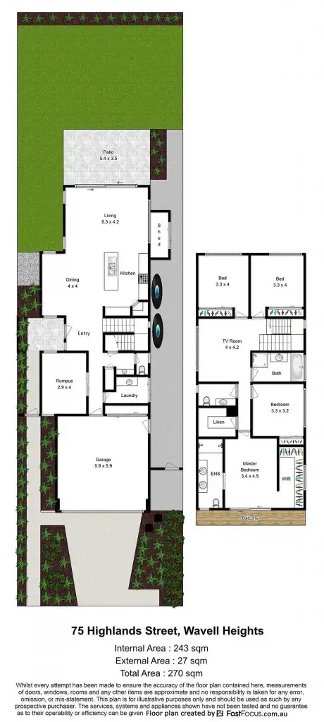 Floorplan of Homely house listing, 75 Highlands Street, Wavell Heights QLD 4012