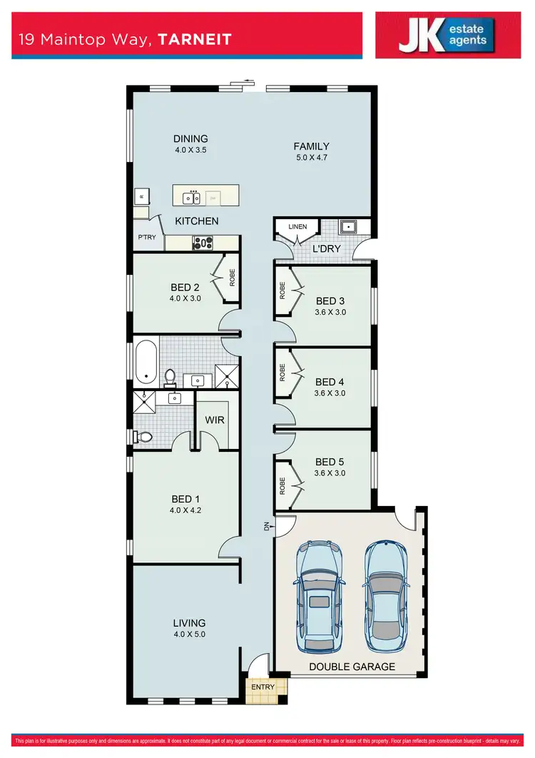 Floorplan of Homely house listing, 19 Maintop Way, Tarneit VIC 3029