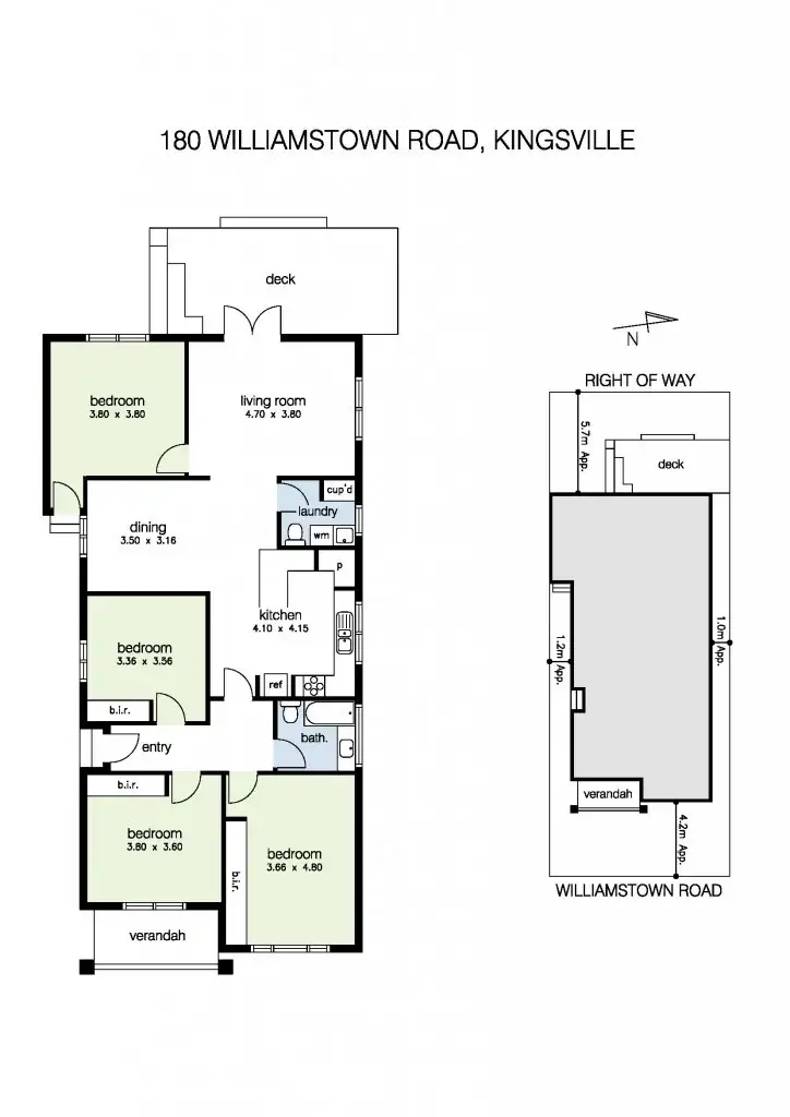 Floorplan of Homely house listing, 180 Williamstown Road, Kingsville VIC 3012