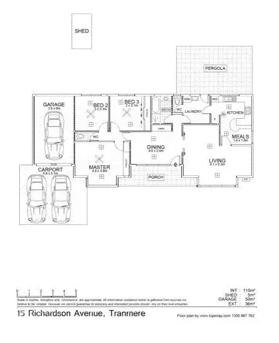 Floorplan of Homely house listing, 15 Richardson Avenue, Tranmere SA 5073