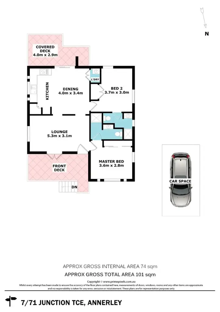 Floorplan of Homely apartment listing, 71 Junction Terrace, Annerley QLD 4103
