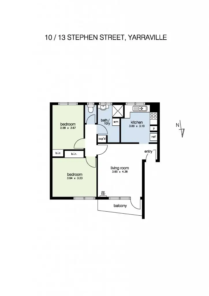 Floorplan of Homely apartment listing, 10/13 Stephen Street, Yarraville VIC 3013