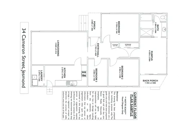 Floorplan of Homely house listing, 34 Cameron Street, Jesmond NSW 2299