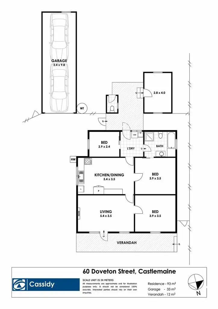 Floorplan of Homely house listing, 60 Doveton Street, Castlemaine VIC 3450