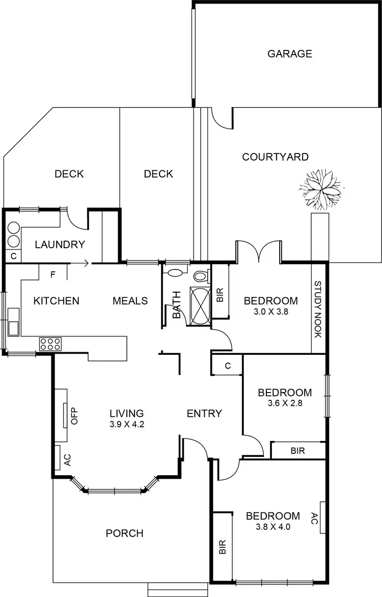 Floorplan of Homely townhouse listing, 1/15 Tullius Avenue, Oakleigh East VIC 3166