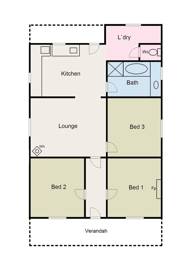 Floorplan of Homely house listing, 95 Neill Street, Beaufort VIC 3373