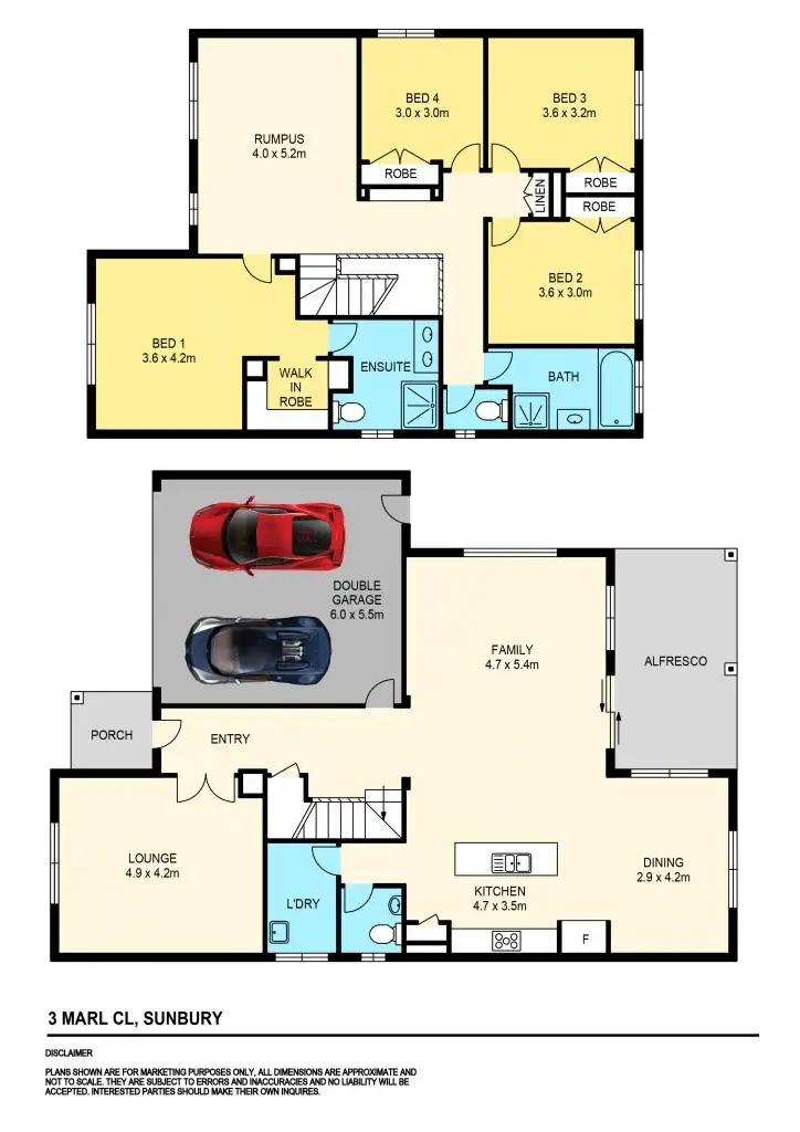 Floorplan of Homely house listing, 3 Marl Close, Sunbury VIC 3429