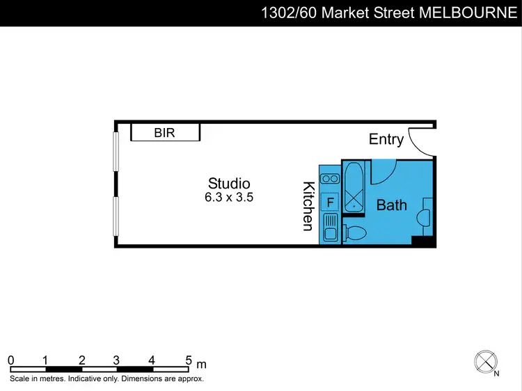 Floorplan of Homely apartment listing, 1302/60 Market Street, Melbourne VIC 3000