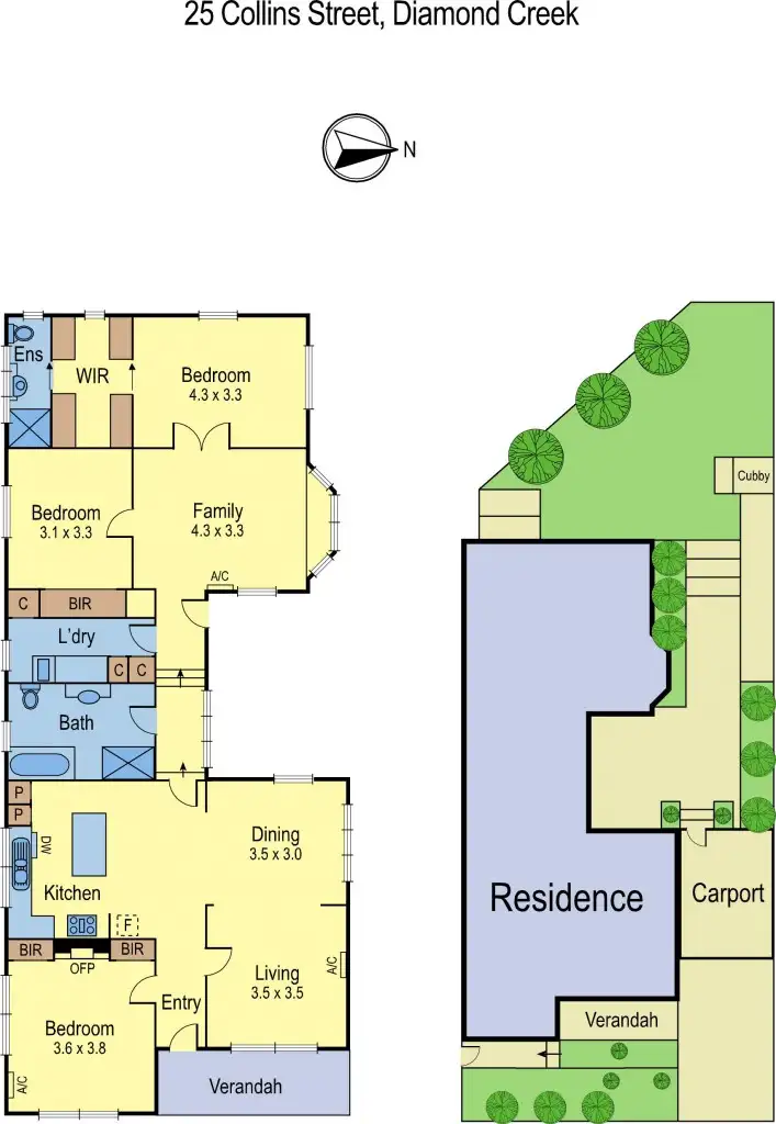 Floorplan of Homely house listing, 25 Collins Street, Diamond Creek VIC 3089