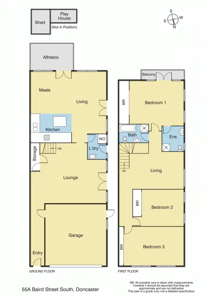 Floorplan of Homely townhouse listing, 55A Baird Street South, Doncaster VIC 3108