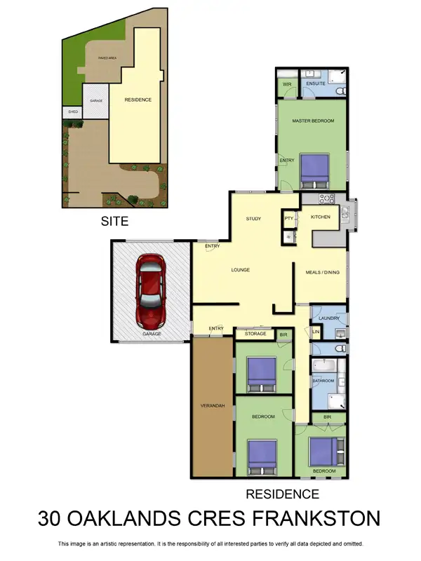 Floorplan of Homely house listing, 30 Oaklands Crescent, Frankston VIC 3199