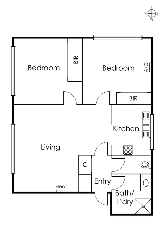 Floorplan of Homely apartment listing, 1/24 Bennett Street, Richmond VIC 3121