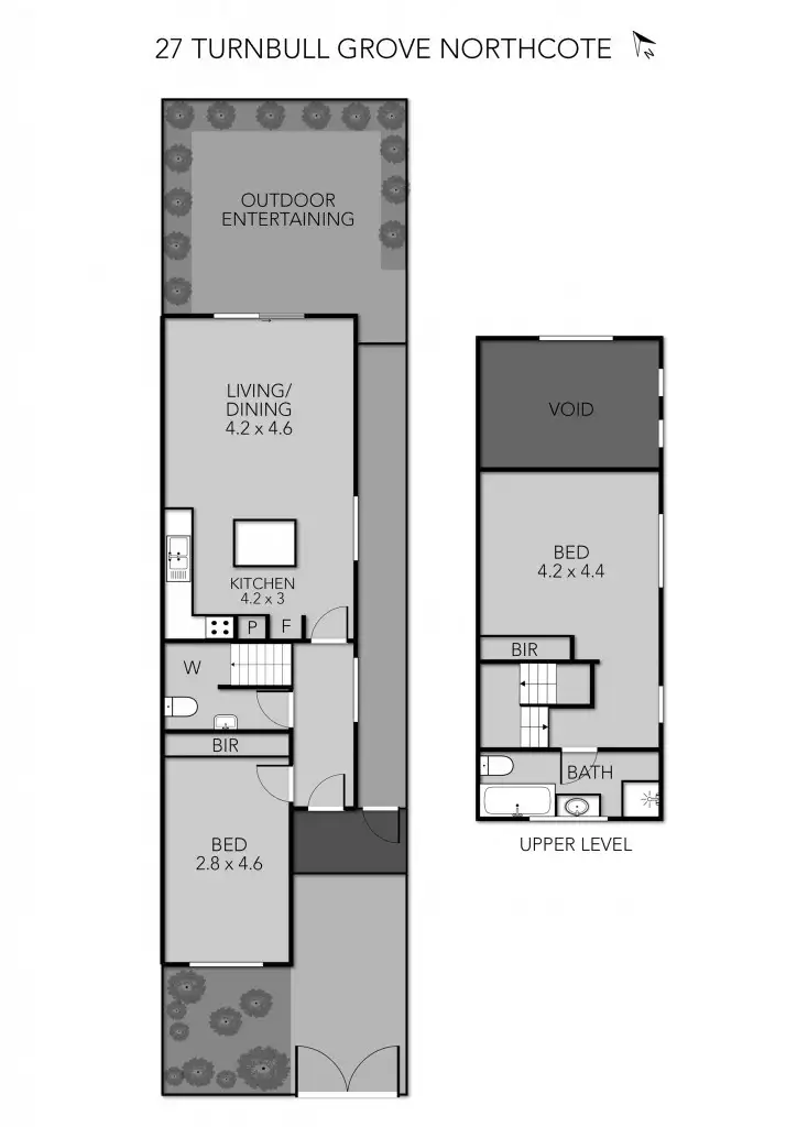 Floorplan of Homely house listing, 27 Turnbull Grove, Northcote VIC 3070