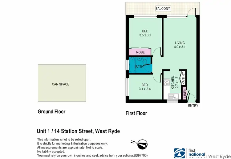 Floorplan of Homely unit listing, 1/14 Station Street, West Ryde NSW 2114