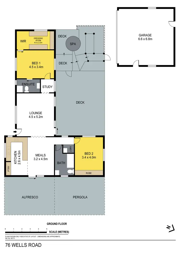 Floorplan of Homely house listing, 76 Wells Road, Lockwood VIC 3551