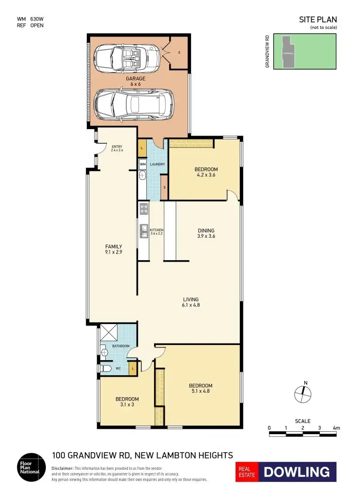 Floorplan of Homely house listing, 100 Grandview Road, New Lambton Heights NSW 2305