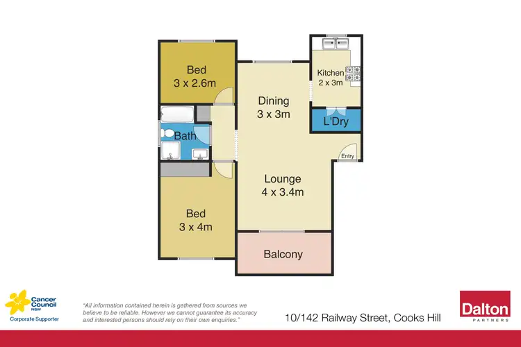 Floorplan of Homely apartment listing, 10/142 Railway Street, Cooks Hill NSW 2300