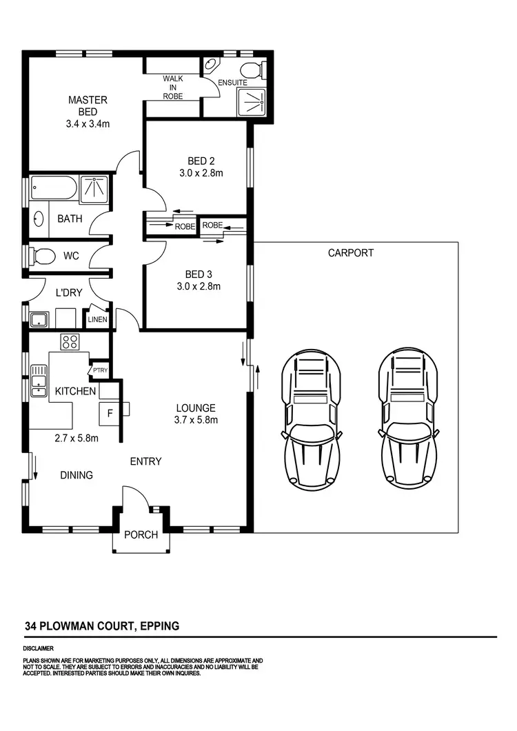 Floorplan of Homely house listing, 34 Plowman Court, Epping VIC 3076