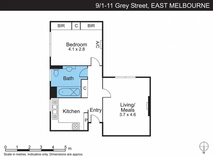 Floorplan of Homely apartment listing, 9/1-11 Grey Street, East Melbourne VIC 3002