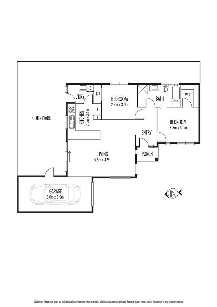 Floorplan of Homely townhouse listing, 3/8 Rayner Street, Altona VIC 3018