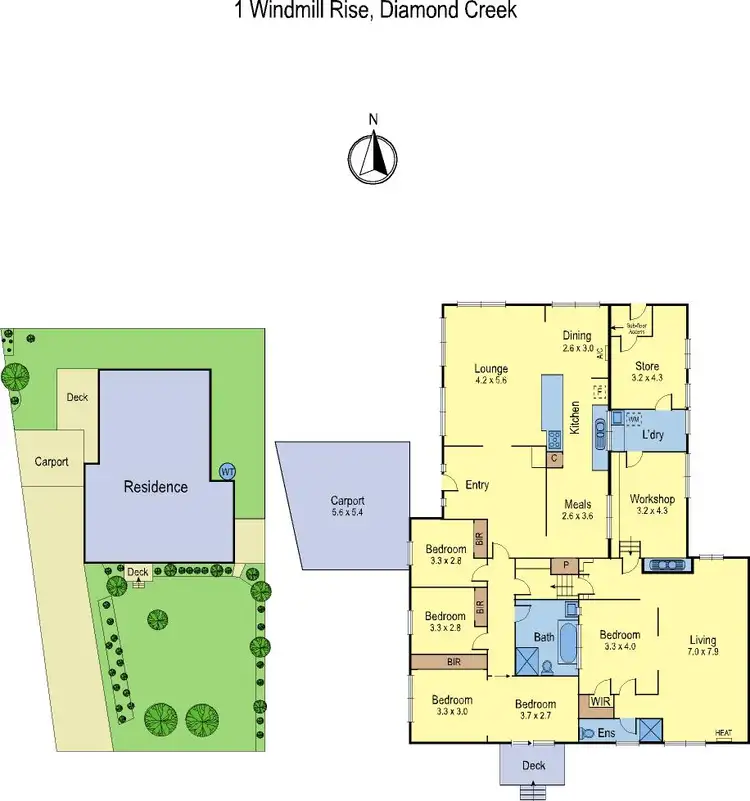 Floorplan of Homely house listing, 1 Windmill Rise, Diamond Creek VIC 3089