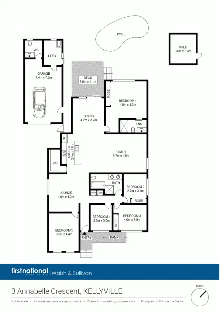 Floorplan of Homely house listing, 3 Annabelle Crescent, Kellyville NSW 2155