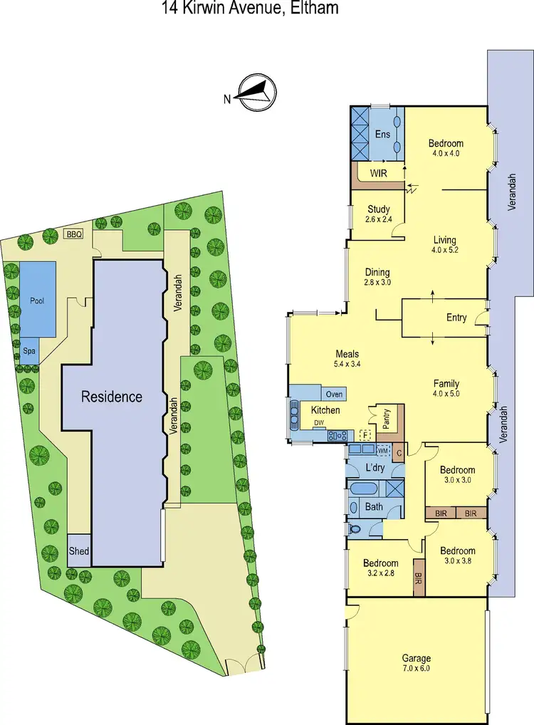 Floorplan of Homely house listing, 14 Kirwin Avenue, Eltham VIC 3095