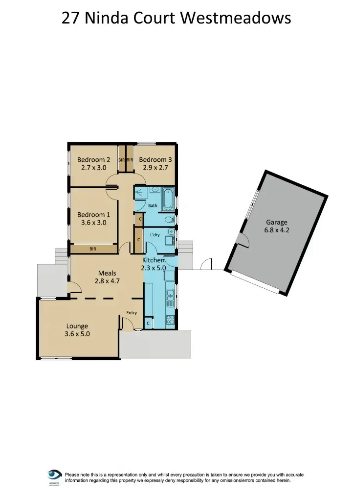 Floorplan of Homely house listing, 27 Ninda Court, Westmeadows VIC 3049