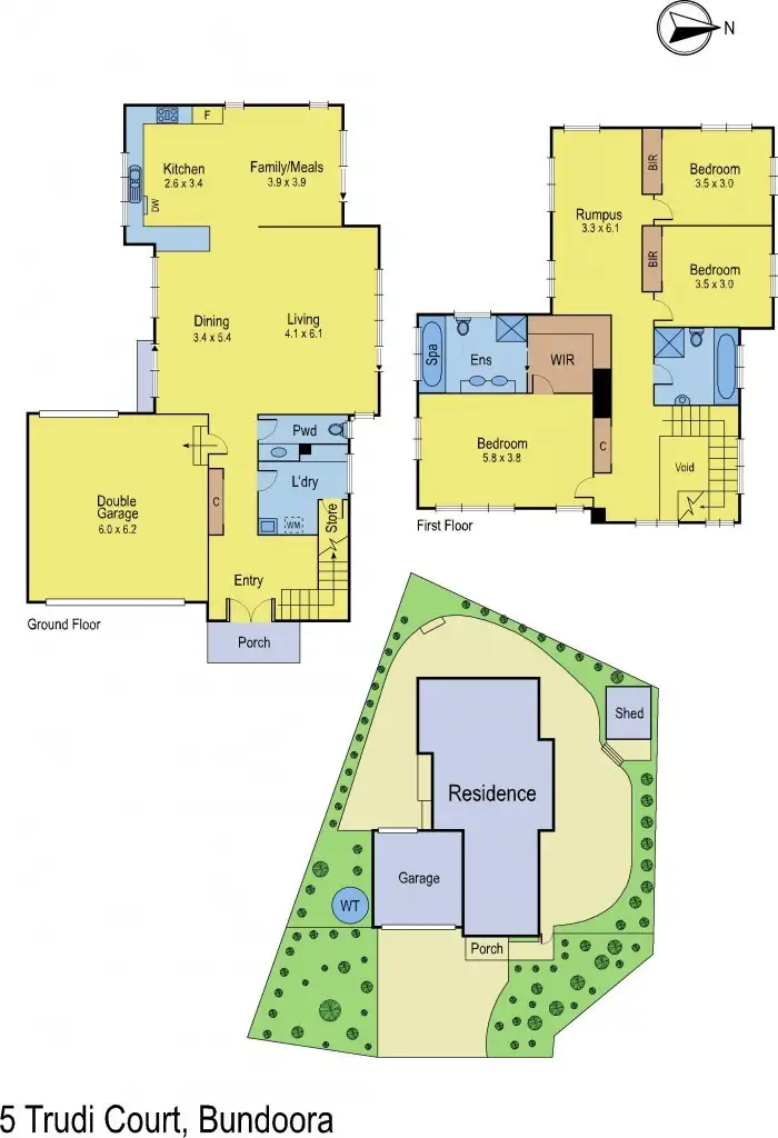 Floorplan of Homely house listing, 5 Trudi Court, Bundoora VIC 3083