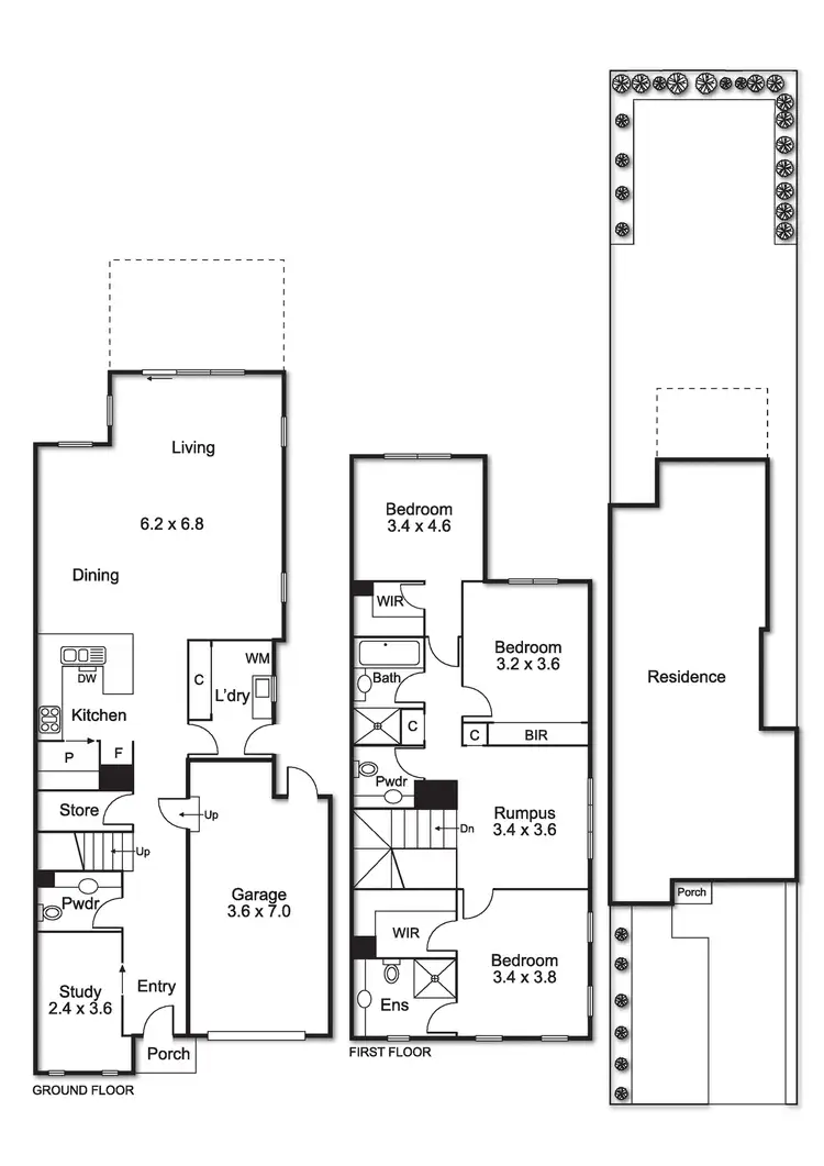 Floorplan of Homely townhouse listing, 16A Daphne Street, Bentleigh East VIC 3165