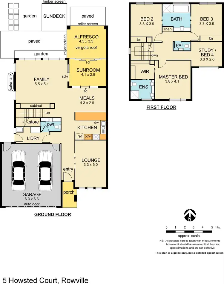 Floorplan of Homely house listing, 5 Howsted Court, Rowville VIC 3178