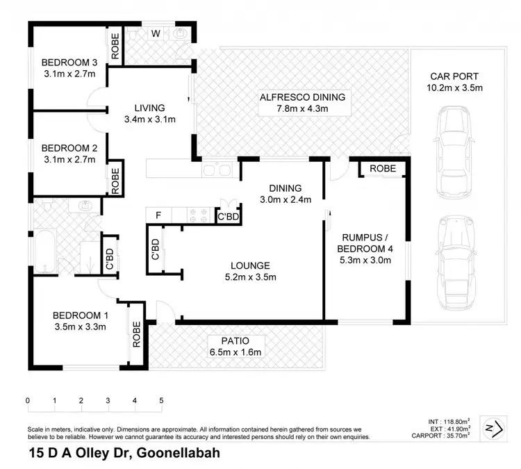 Floorplan of Homely house listing, 15 DA Olley Drive, Goonellabah NSW 2480