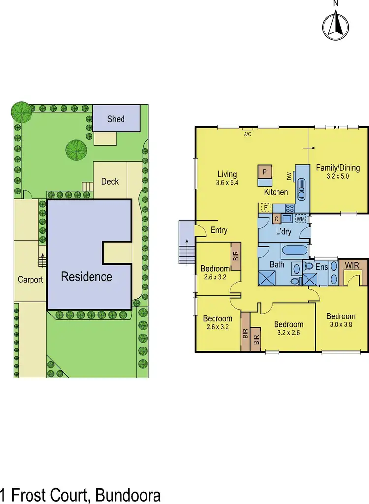 Floorplan of Homely house listing, 1 Frost Court, Bundoora VIC 3083