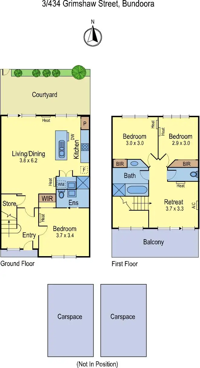 Floorplan of Homely unit listing, 3/434 Grimshaw Street, Bundoora VIC 3083