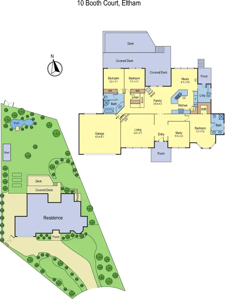 Floorplan of Homely house listing, 10 Booth Court, Eltham VIC 3095