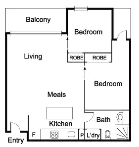 Floorplan of Homely apartment listing, 204/19 Pickles Street, Port Melbourne VIC 3207