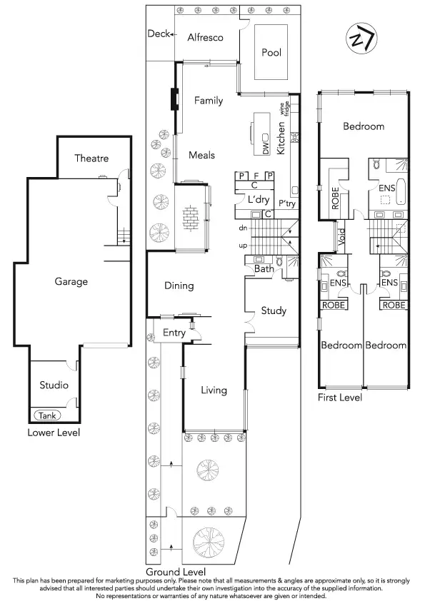 Floorplan of Homely townhouse listing, 23 Drake Street, Brighton VIC 3186
