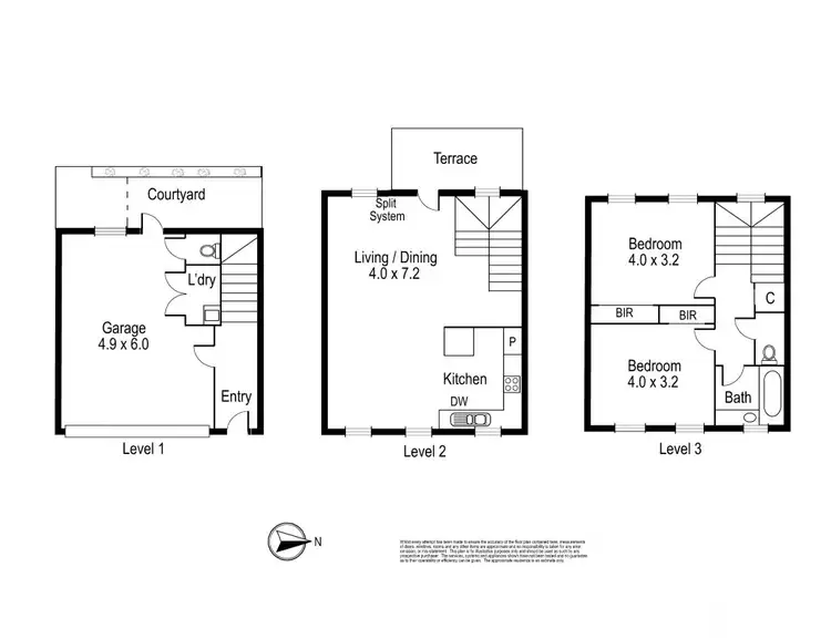 Floorplan of Homely townhouse listing, Rear/57A High Street, Northcote VIC 3070