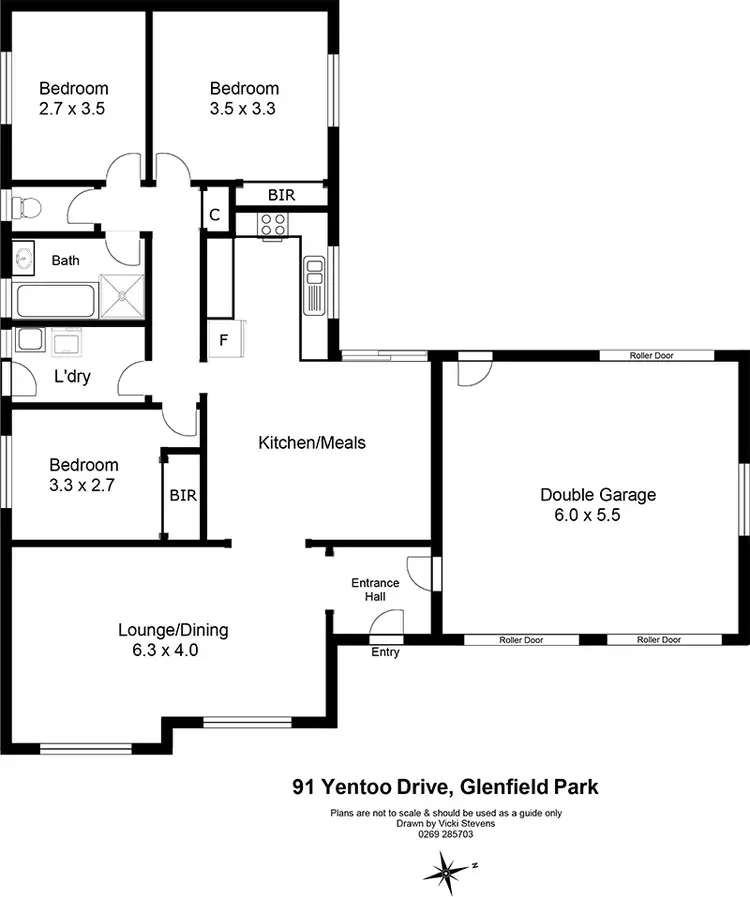 Floorplan of Homely house listing, 91 Yentoo Drive, Glenfield Park NSW 2650