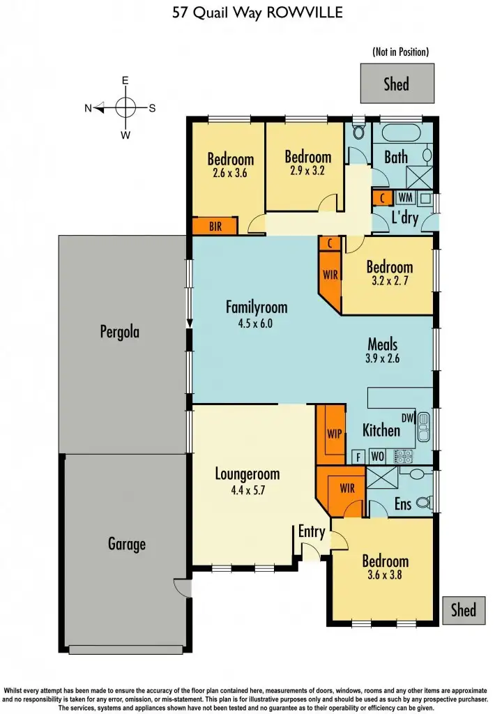 Floorplan of Homely house listing, 57 Quail Way, Rowville VIC 3178