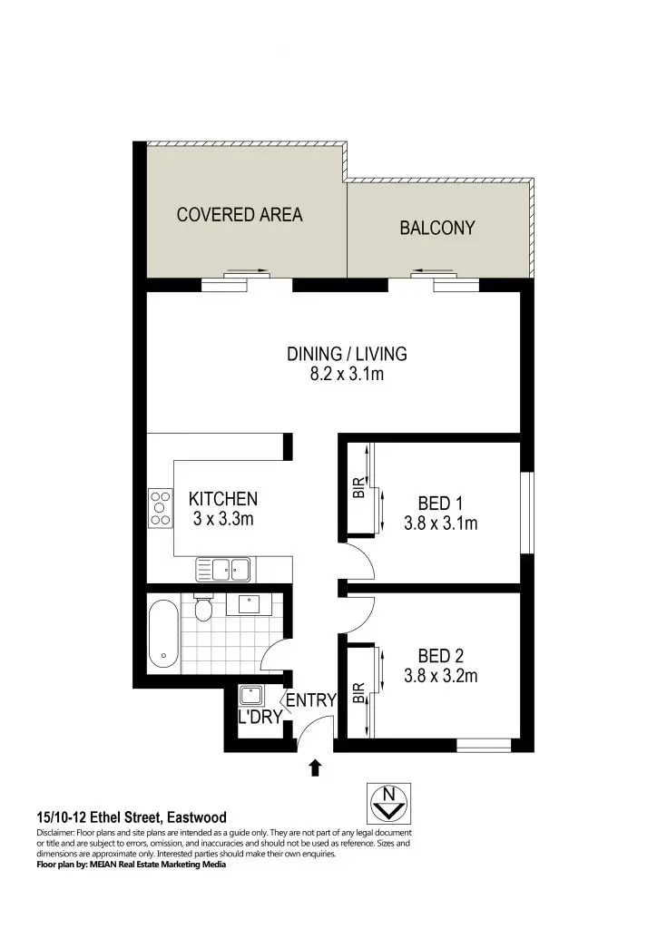 Floorplan of Homely apartment listing, 15/10-12 Ethel Street, Eastwood NSW 2122