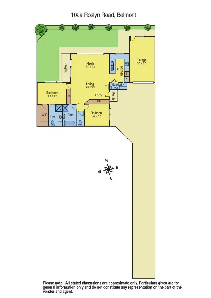 Floorplan of Homely townhouse listing, 102a Roslyn Road, Belmont VIC 3216